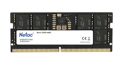 Netac Basic SODIMM 16GB DDR5-4800 (NB5-38400) C40 40-40-40-77 1.1V Memory module (NTBSD5N48SP-16)
