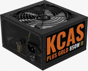 Блок питания Aerocool ATX 850W KCAS PLUS GOLD 850W ARGB 80+ gold 24+2x(4+4) pin APFC 120mm fan color LED 8xSATA RTL (KCAS PLUS 850G)