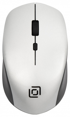 Мышь Оклик 565MW glossy черный/серебристый оптическая (1600dpi) беспроводная USB для ноутбука (4but) (1103661)