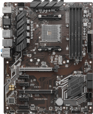 Материнская плата MSI PRO B550-P GEN3 Soc-AM4 AMD B550 4xDDR4 ATX AC`97 8ch(7.1) GbLAN RAID+VGA+DVI+HDMI