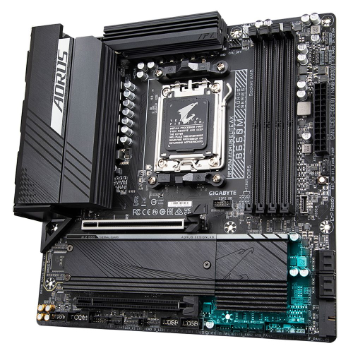 Материнская плата Gigabyte OEM B650M AORUS ELITE AX, Socket AM5, AMD B650, 4xDDR5-5200, HDMI+DP,2xPCI-Ex16,4xSATA3(RAID 0/ 1/ 10) 2xM.2, 8 Ch Audio, 2.5GLan, WiFi, (4+4)xUSB2.0, (7+2)xUSB3.2, (1+1)xUSB3.2 Typ (B650M AORUS ELITE AX||OEM) фото 3
