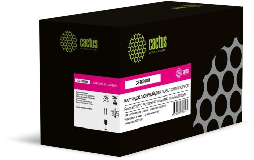 Картридж лазерный Cactus CS-TK5480M пурпурный (1250стр.) для Kyocera ECOSYS PA2101cx/PA2101cwx/MA2101cfx/MA2101cwfx с чипом