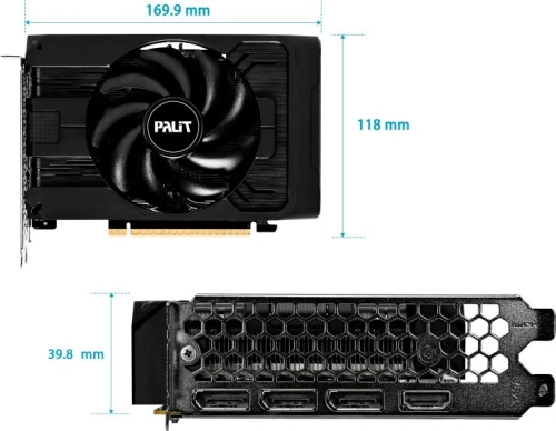 Видеокарта PCI-E Palit GDDR6 128b, HDMI DPx3 NE65050019P1-GB2070F фото 7
