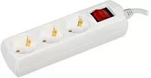 Сетевой удлинитель IEK У03В 1.5м (3 розетки) белый (пакет ПЭ) (WYP10-10-03-D15-ZK-G)