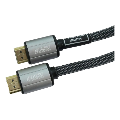 LAZSO Кабель для передачи сигналов HDMI 2.0, максимальное разрешение 4Кх2К, 60Hz (4:4:4) (WH-111(1M)-B)