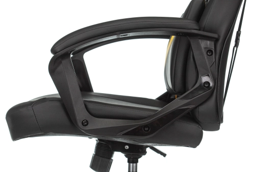 Кресло игровое Zombie Driver черный/ желтый экокожа с подголов. крестов. пластик (ZOMBIE DRIVER YEL) фото 8