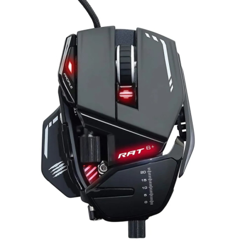 Игровая мышь Mad Catz R.A.T. 8+ , Wired, PMW3389, Omron, USB, 11But, 16000 dpi, RGB, cable 1.8m (MR05DCINBL000-0)