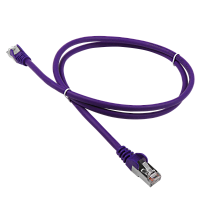 Патч-корд RJ45 - RJ45, 4 пары, FTP, категория 5е, 0.5 м, фиолетовый, LSZH, LANMASTER LAN-PC45/S5E-0.5-VI