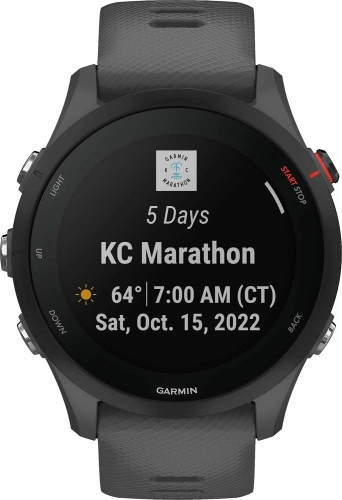 Смарт-часы Garmin Forerunner 255 33мм 1.3 корп.черный рем.темно-серый (010-02641-10) фото 6