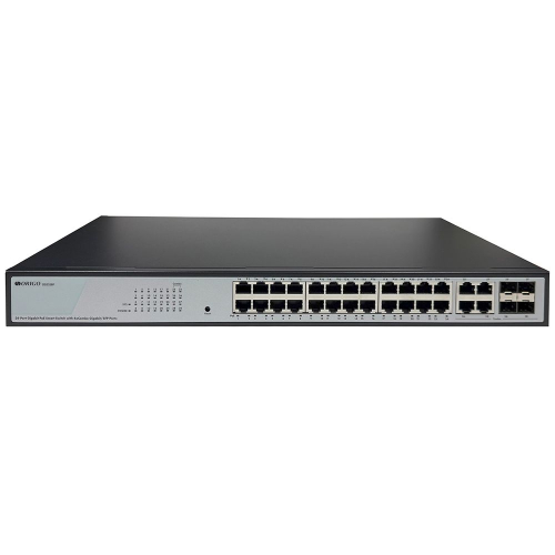 Коммутатор Origo OS2328P/360W OS2328P/360W/A1A (L2) 24x1Гбит/с 4xКомбо(1000BASE-T/SFP) 24PoE 360W настраиваемый