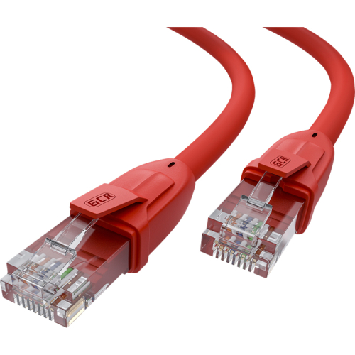 GCR Патч-корд прямой 1.5m UTP кат.6, красный, 24 AWG, ethernet high speed, RJ45, T568B, GCR-52706
