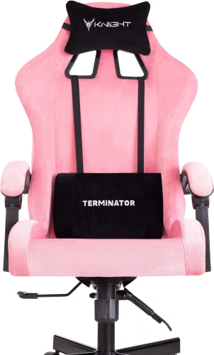 Кресло игровое Knight Terminator розовый Velvet 36 крестов. металл (KNIGHT TERMINATOR PK) фото 9