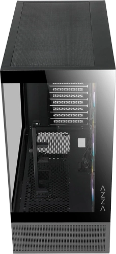 Корпус Azza TIARA черный без БП ATX 4x120mm 2xUSB3.0 1xUSB3.1 audio bott PSU (CSAZ-501B TIARA) фото 5