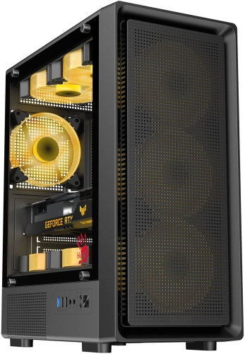 Корпус Bloody BD-CC118 черный без БП mATX 8x120mm 2xUSB2.0 1xUSB3.0 audio bott PSU (BD-CC118-BK)