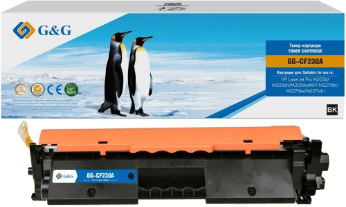 Картридж G&G GG-CF230A черный (1600стр.) для HP LJ Pro M203d/M203dn/M203dw;MFP M227fdn/M227fdw/M227sdn