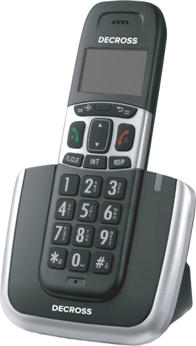 Р/ Телефон Dect Decross DC1004 черный АОН (DC1004000000000)