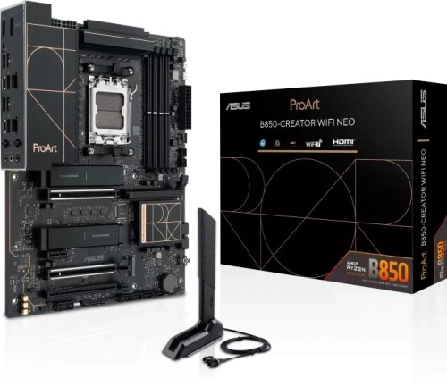 Материнская плата Asus PROART B850-CREATOR WIFI NEO Socket AM5 AMD B850 4xDDR5 ATX AC`97 8ch(7.1) 2x5Gg RAID+HDMI+DP фото 5