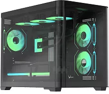 Корпус Formula Crystal U2M Floe черный без БП mATX 1xUSB3.0 1xUSB3.1 audio bott PSU