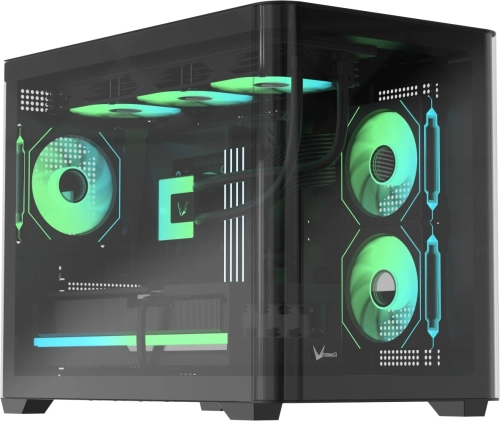 Корпус Formula Crystal U2M Floe белый без БП mATX 9x120mm 1xUSB3.1 audio bott PSU