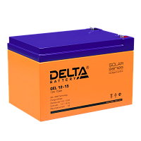 Аккумуляторная батарея Asterion (Delta) GEL 12-15 12В/ 15Ач, клемма F2 (151х98х96мм (100мм); 3,7кг; Срок службы 12лет) (ASTERION GEL 12-15)
