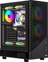 Корпус Formula Mana Geometry черный без БП ATX 4x120mm 1xUSB3.0 audio bott PSU