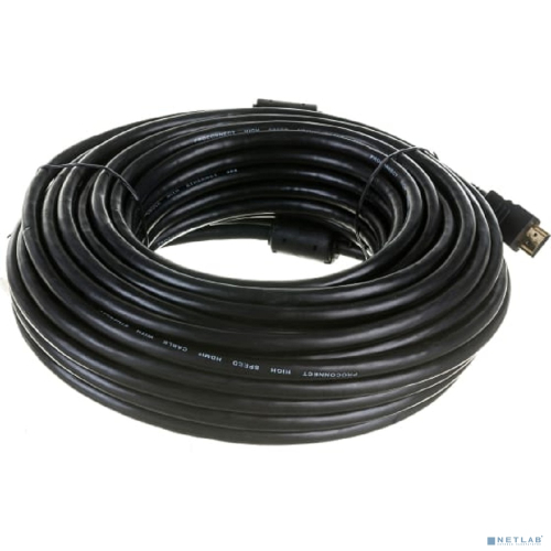 Proconnect (17-6110-6) Кабель HDMI - HDMI 2.0, 20м, Gold (Zip Lock пакет)