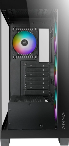 Корпус Azza COVE черный без БП ATX 4x120mm 1xUSB2.0 1xUSB3.0 1xUSB3.1 audio bott PSU (CSAZ-570B COVE) фото 2