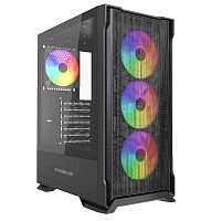 Powercase Mistral AZ4B ARGB, Tempered Glass, 4x 120mm ARGB Fans, чёрный, ATX (CMAZB-A4)
