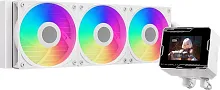 Система водяного охлаждения PcCooler GT360M Display ARGB Soc-AM5/AM4/1200/1700/1851 белый 4-pin 15-33.7dB Al LCD 310W Ret (GT360M-WHAWXX-GL)