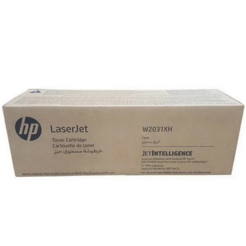 Тонер-картридж HP 415X, голубой / 6000 страниц для LJ Pro M454/ MFP M479/ M480f (желтая упаковка) (W2031XH)