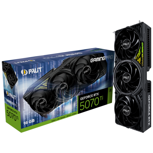 Видеокарта Palit RTX5070Ti GAMINGPRO 16GB GDDR7 256bit 3xDP HDMI 3FAN RTL (NE7507T019T2-GB2031Y)