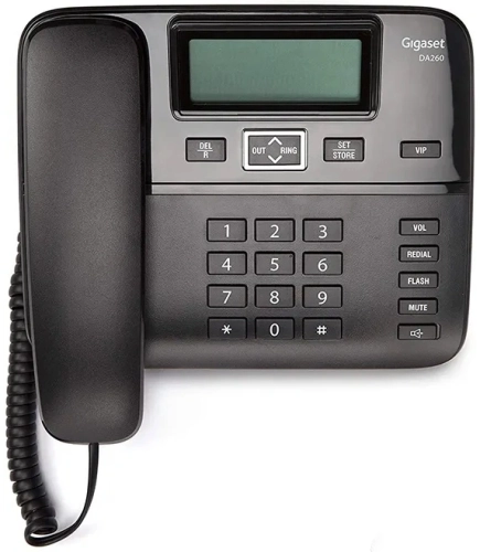 Телефон проводной Gigaset DA260 черный (S30054-S6532-A601)