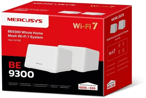 Бесшовный Mesh роутер Mercusys Halo H47BE (HALO H47BE(2-PACK)) BE9300 10/100/1000BASE-TX белый (упак.:2шт) фото 3