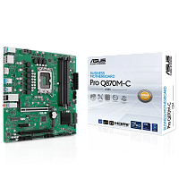 Материнская плата ASUS PRO Q870M-C-CSM LGA1851 mATX 4хDDR5 2хPCIEx16 PCIEx1 2xM.2 USB-C DP HDMI GLAN (90MB1KEP-M0EAYC)