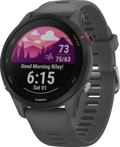 Смарт-часы Garmin Forerunner 255 33мм 1.3 корп.черный рем.темно-серый (010-02641-10) фото 5