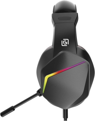 Наушники с микрофоном Оклик HS-L335G черный 2.2м мониторные USB оголовье (1972582) фото 6