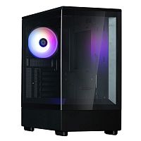 ZALMAN P10, MATX, BLACK, WINDOW, 2x3.5", 3x2.5", 1xUSB TYPE-C, 1xUSB3.0, REAR 1x120mm ARGB (P10 BLACK)
