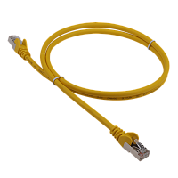 Патч-корд LANMASTER LSZH FTP кат.5e, 0.5 м, желтый (LAN-PC45/S5E-0.5-YL)