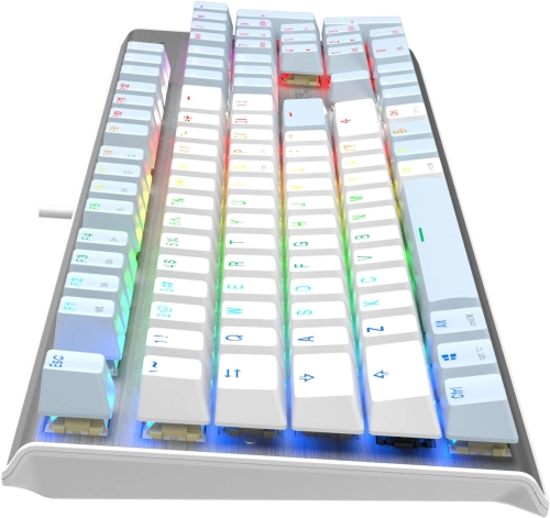 Клавиатура A4Tech Fstyler FS100 Neon механическая синий/ белый USB for gamer LED (FS100) фото 9