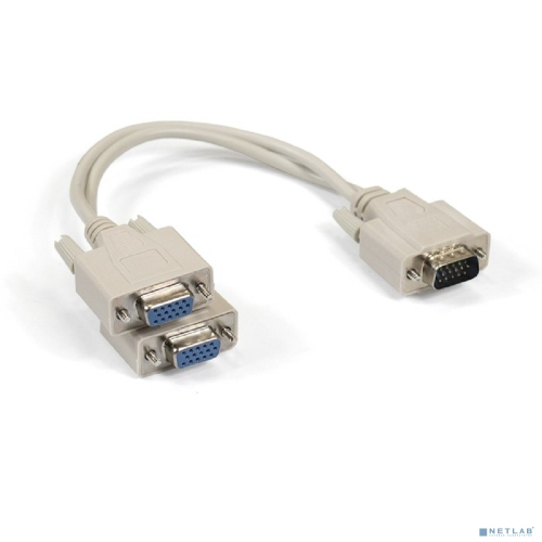 Exegate EX284939RUS Кабель-разветвитель ExeGate EX-CC-VGA-15M2x15F-0.3 (монитор - 2xSVGA card, 15M/ 2x15F, 0,3м)