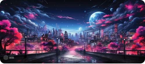 Коврик для мыши Cactus Fantasy space 900x400x3мм (CS-MP-PRO14XXL)