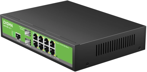Коммутатор Digma DSW708G-2S-T (L2+) 8x1Гбит/ с 2SFP управляемый