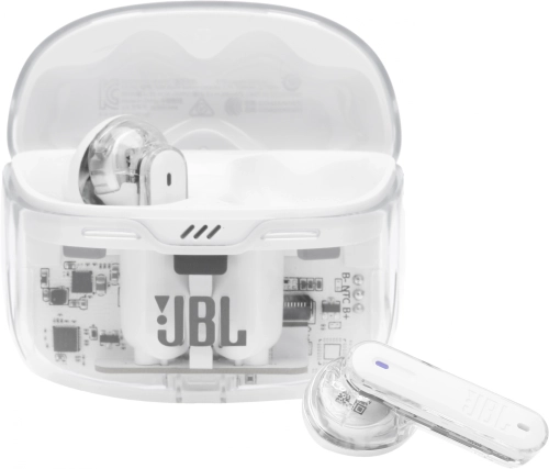 Гарнитура внутриканальные JBL Tune Beam Ghost белый беспроводные bluetooth в ушной раковине (JBLTBEAMGWHTAS)