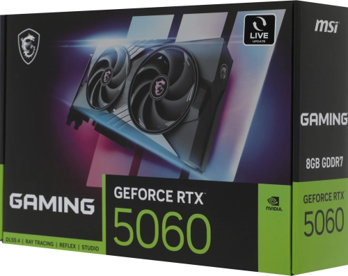 Видеокарта MSI PCI-E 5.0 RTX 5060 8G GAMING NVIDIA GeForce RTX 5060 8Gb 128bit GDDR7 2497/28000 HDMIx1 DPx3 HDCP Ret фото 6