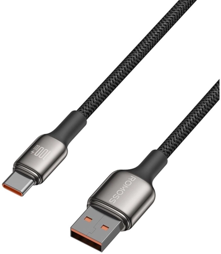 Кабель Romoss CB303A 6958377525975 USB (m)-USB Type-C (m) 2м черный