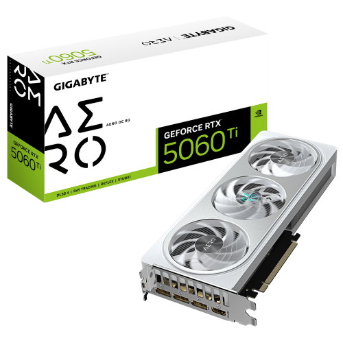Видеокарта Gigabyte RTX5060Ti AERO OC 8GB GDDR7 128bit 3xDP HDMI 3FAN RTL (GV-N506TAERO OC-8GD)