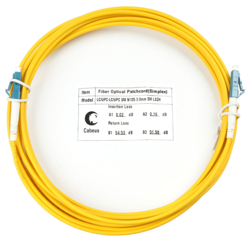 Cabeus FOP(s)-9-LC-LC-5m Шнур оптический simplex LC-LC 9/  125 sm 5м LSZH
