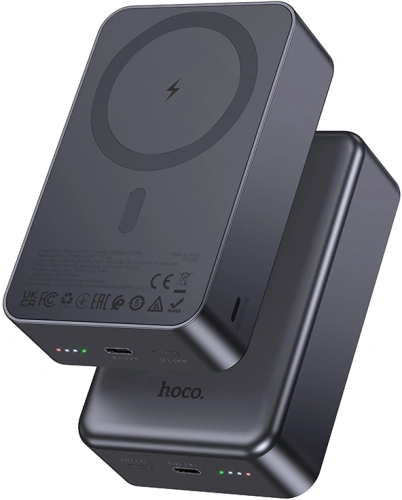 Мобильный аккумулятор Hoco J160 20000mAh 10W 3A беспров.зар. серый (64103)