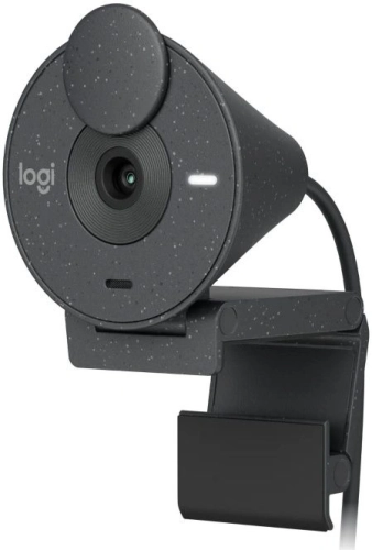 Камера Web Logitech HD Webcam Brio 300 графитовый 2Mpix (1920x1080) USB Type-C с микрофоном (960-001437)