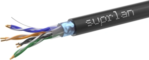 Кабель сетевой информационный Suprlan Premium 01-1010-4 кат.5E FTP 4 пары 24AWG PE внешний 305м серый